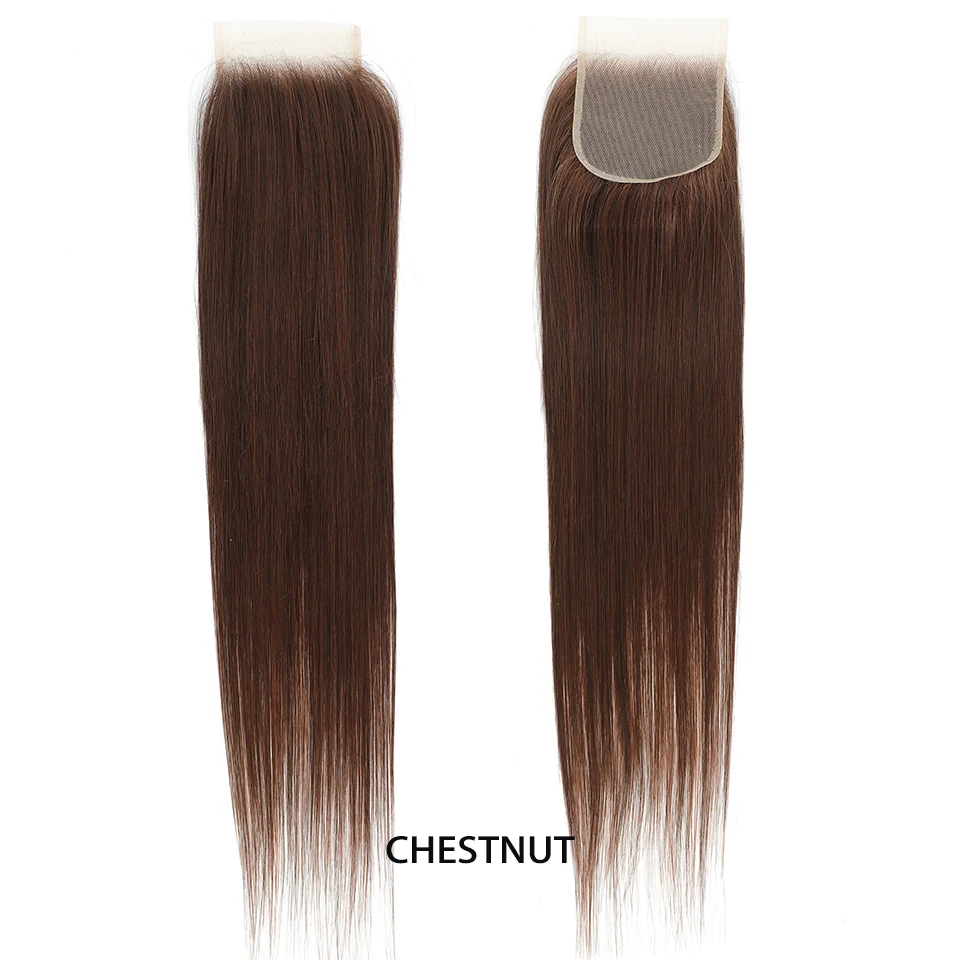 4x4 Transparent Lace Closure Straight Synthetic Blonde Dark Brown Black Color 613 Lace Closure