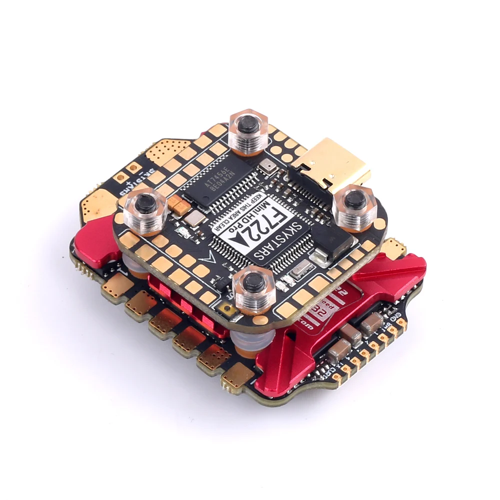 SKYSTARS F722FC MPU6000 및 AM32 55A 4IN1 ESC 미니 스택 3-6S Baro 내장 OSD 풀 컬러 LED 지원, DJI RC FPV 레이싱 드론