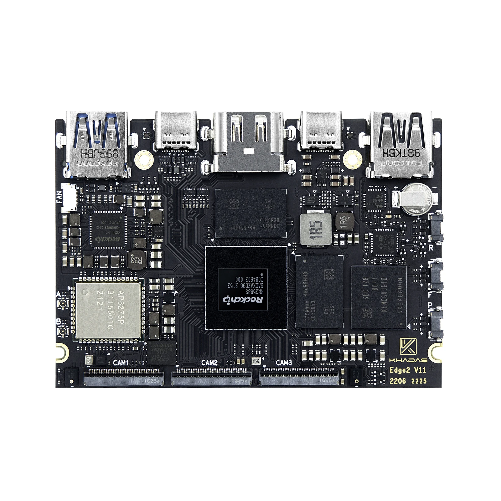 Khadas Edge2 ARM PC/Maker Kit RK3588S2 Single Board Computer