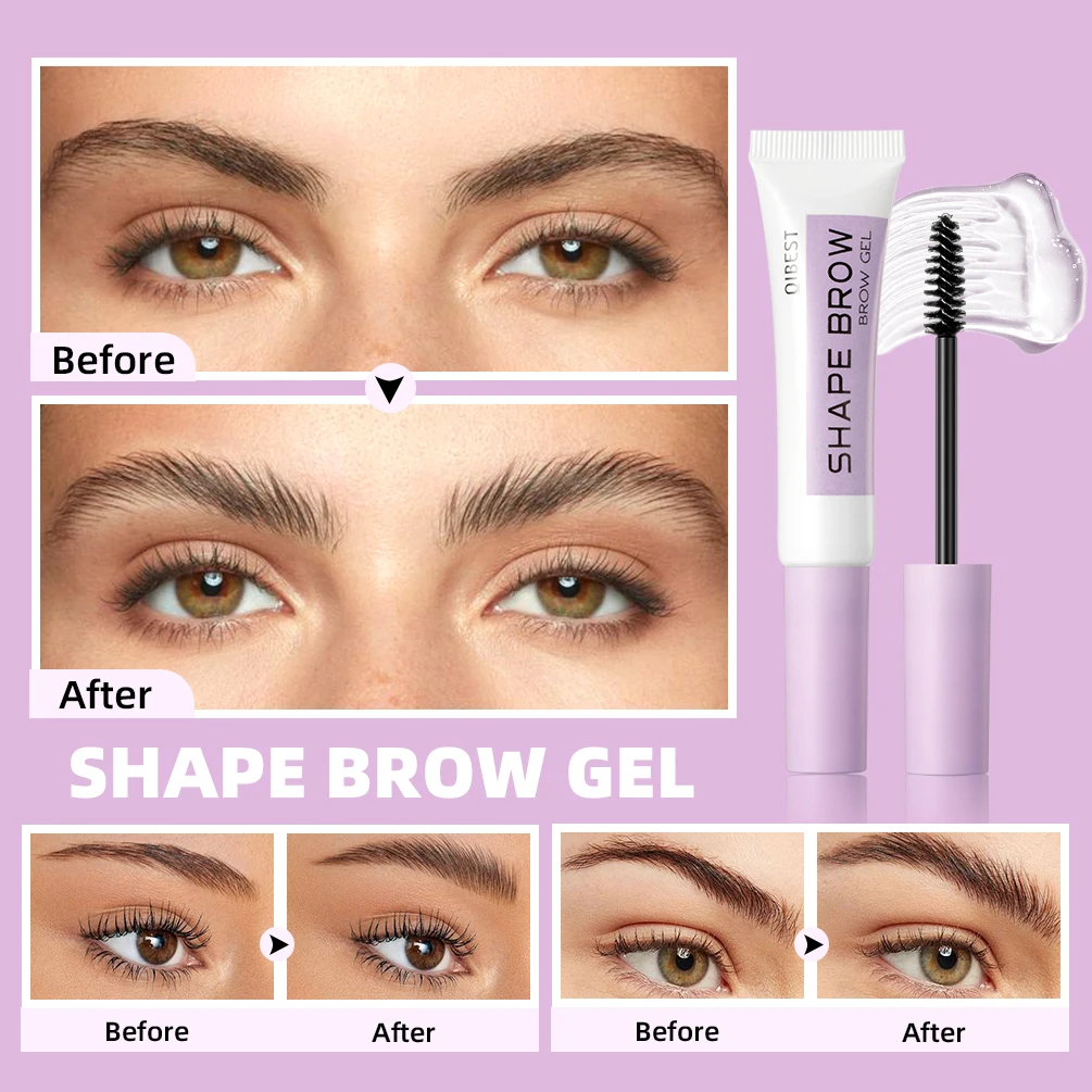 QIBEST Eyebrow Shaping Gel Transparent Waterproof Eyebrow Soap Gel Natural Long Lasting 3D Eyebrow Styling Gel Cream Makeup 5