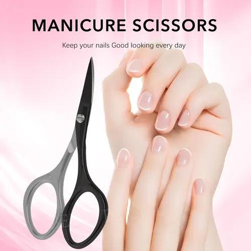 1Pcs Nail Scissors with Sharp Curved Blade Toenail Fingernail Scissors Manicure Pedicure Tools Stainless Steel Nail Cutter - Image 4