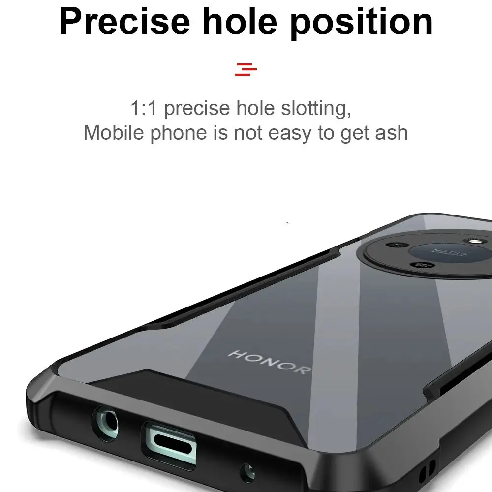 Enhanced Shockproof Transparent Acrylic Case for Honor X9d 5G - Durable PC+TPU Back Shell