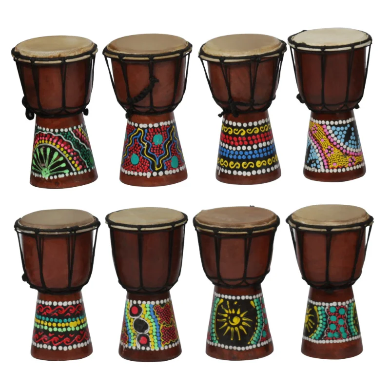 AfricanDjembe4InchPercussionHandDrumforSaleWoodenJambe