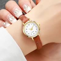 Femmes montres mode petit cadran Roma dames bracelet en cuir montre à Quartz Reloj Mujer filles horloge cadeau 5
