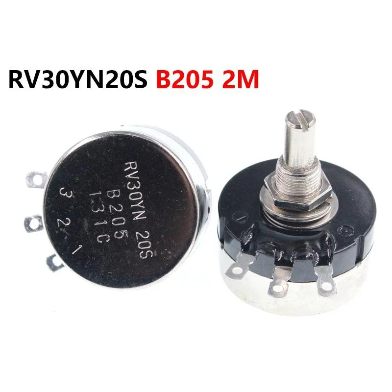 

Single Turn Carbon Film Potentiometer RV30YN20S B205 2M 3W Adjustable Resistor