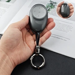 Premium TPU Car Key Case Shell Protector - Soft Transparent Remote Cover & Keychain Accessory (Black - chain)