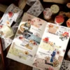 TIANZI 30mm/50mm*2m Vintage Plant Masking Washi Tape Flowers Sticker Aesthetics Diy Scrapbooking Sticker School Supplies 3