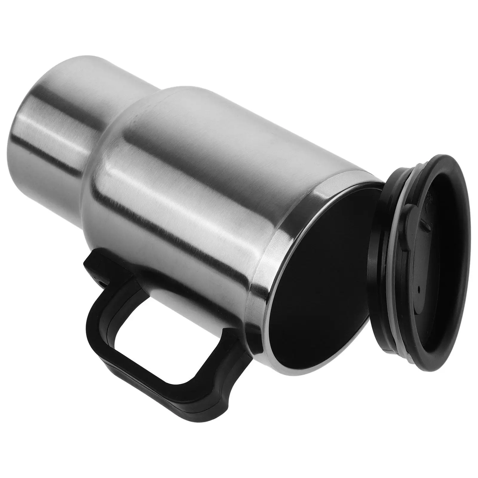 12V 차량용 전기 가열 컵 1.0L 휴대용 보온 머그컵 (뜨거운 음료용) 여행용 물 주전자 보온병 자가 발열 커피