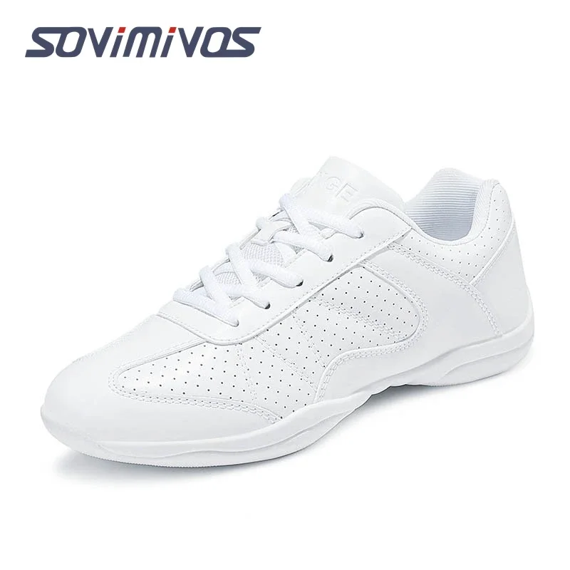 Girls White Cheerleading Dance Shoes Athletic Training Tennis Breathable Youth Competition Cheer Sneakers Dropshipping Shoes