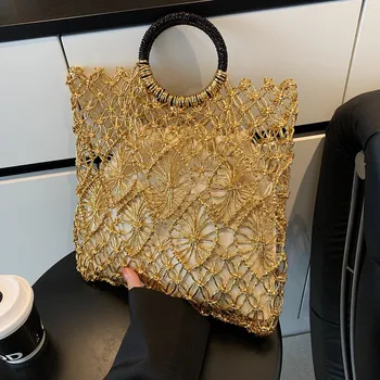 Borse da donna scavate di alta qualità Borse a tracolla da donna alla moda per le donne Borsa per la spesa tote da spiaggia femminile casual