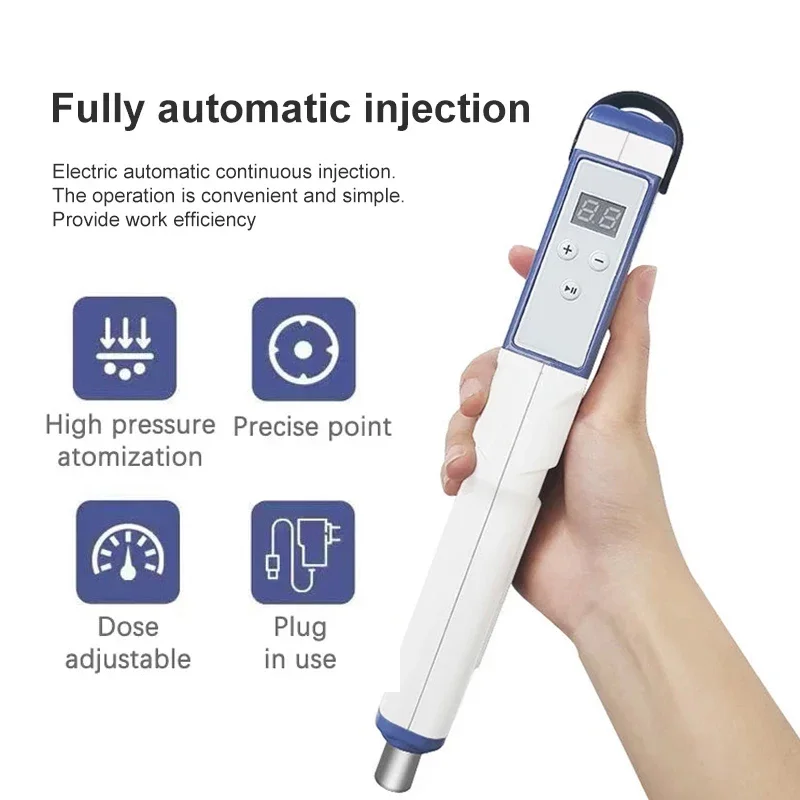 0.3ml Electric Automatic Hyaluron Pen High Pressure Mesotherapy Injection Gun Lips Injection Atomizer Meso Hyaluronic Acid Pen