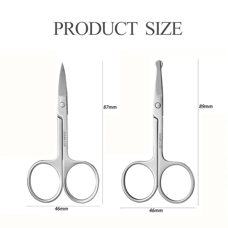 1/2Pcs Makeup Scissors Stainless Steel Eyebrow Nose Hair Scissors Cut Manicure Facial Trimming Small Nail Makeup Beauty Tools 6