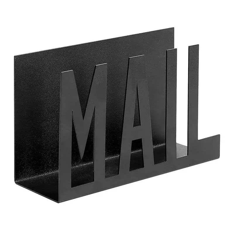 

Metal Letter Sorter Metal Desk Storage Rack For Mails Organizing Large Capacity Open Design Black Mail Rack For School Office