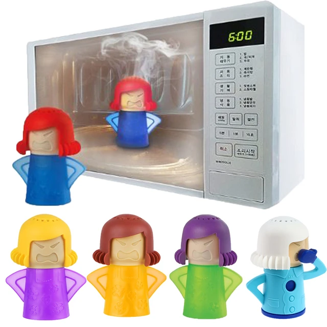 Angry Mama Microwave Oven Steam Cleaner Steam Cleans and Disinfects with Vinegar and Water for Home or Office kitchens,easily Cleans The Crud in