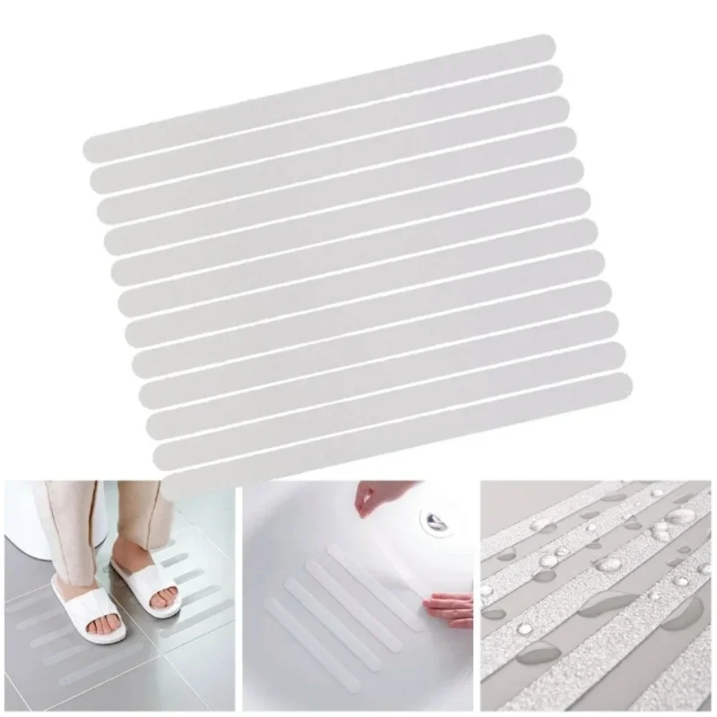Tiras Antiderrapantes Transparentes para Banheiro, Adesivos para Banheira e Chuveiro, Adesivos para Degraus e Pisos, Produtos Domésticos para o Lar