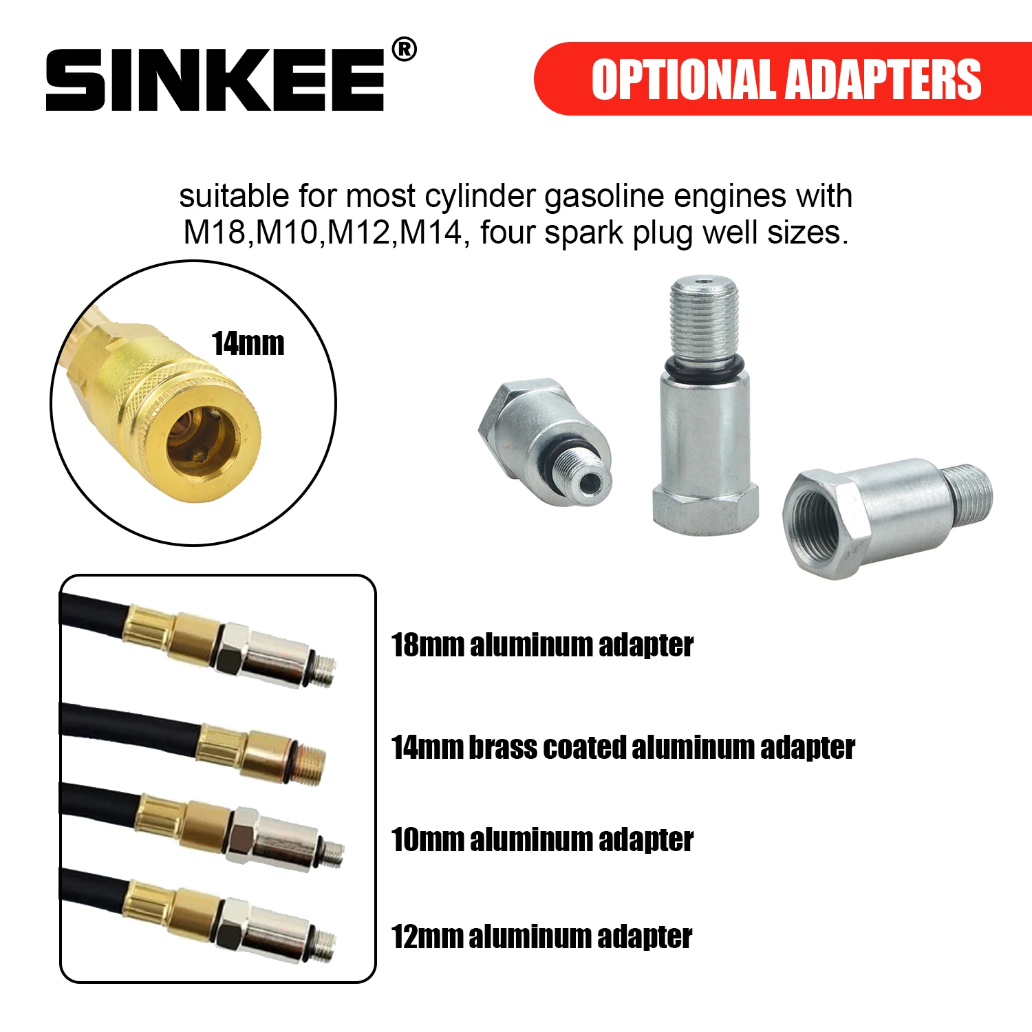 シリンダーコンプレッサーゲージ 圧力テスト 漏れ診断 シリンダーリークダウンテスターキット、自動車用エンジン圧力計圧縮テスト漏れ検出器ツールセット - ブラック(TU-21)