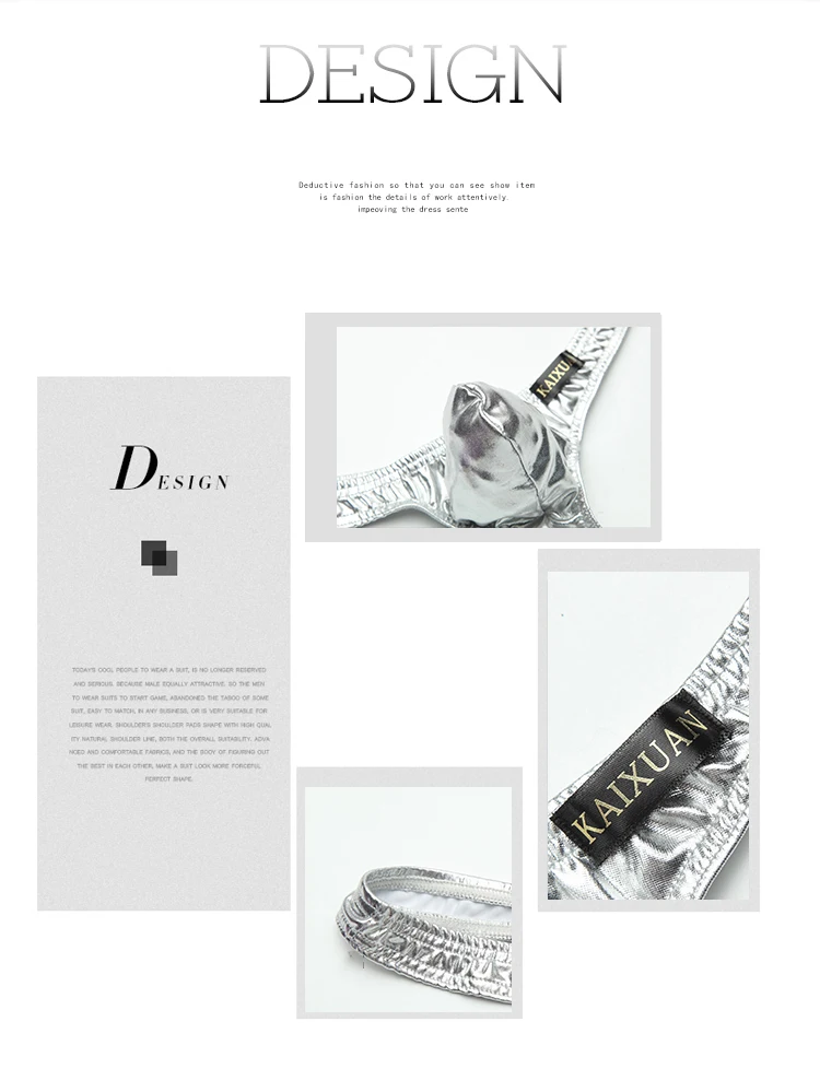 Description Picture 6 of itemMen Thongs Sexy Underwear Faux Leather Male Underpants G-string Thongs Gay Panties