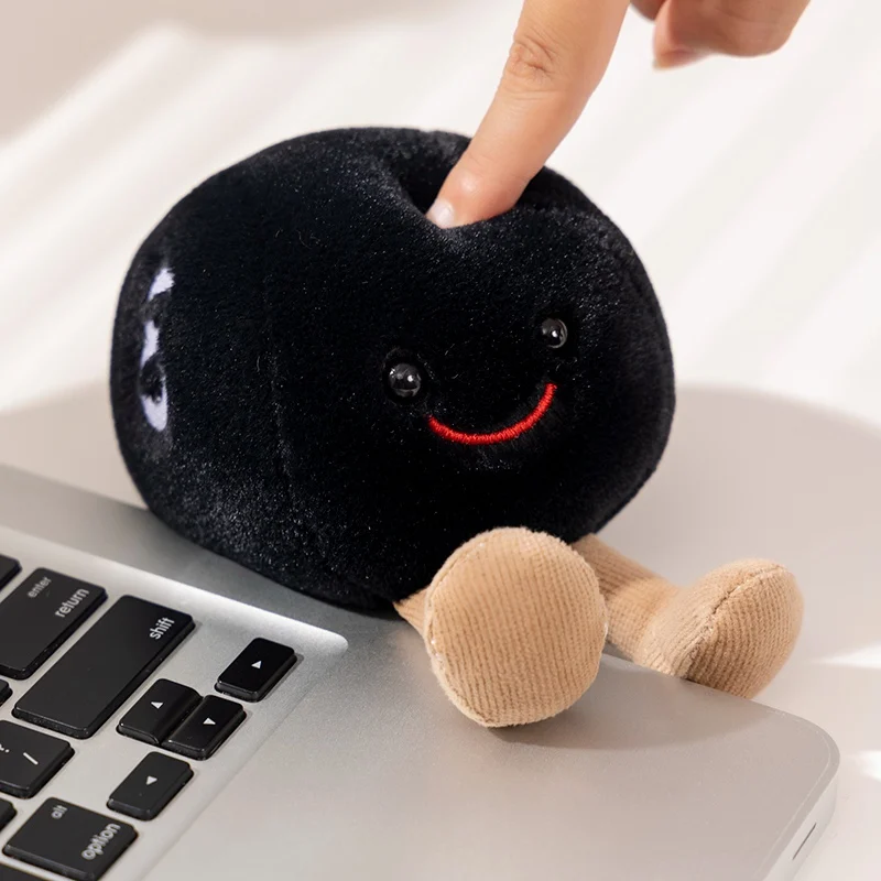 Kawaii Tennis Baseball Soccer Basketball Billiards Plush Ball Stuffed Smiling Face with Legs Sport Instrument Small Room Decor 5