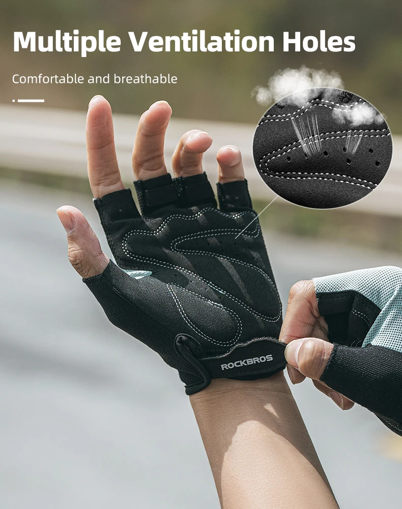 Cycling gloves Men Women Half Finger Sport Gloves Breathable Summer MTB Mountain