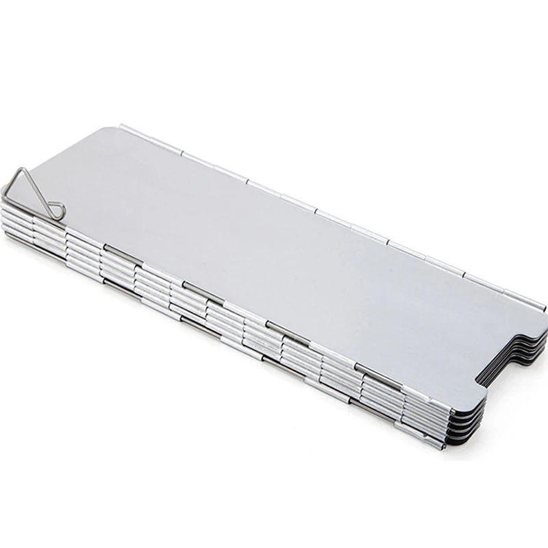 8/9/10 Platten Klappbarer Windschutz Camping Gasherd Outdoor Brenner Aluminiumlegierung Grill Winddicht für Wandern Picknick – Detail 8