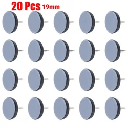 Furniture Leg Sliders with Nail Feet - Floor Protector Pads for Easy Moving and Surface Protection 20 - Pack (19mm 20pcs)