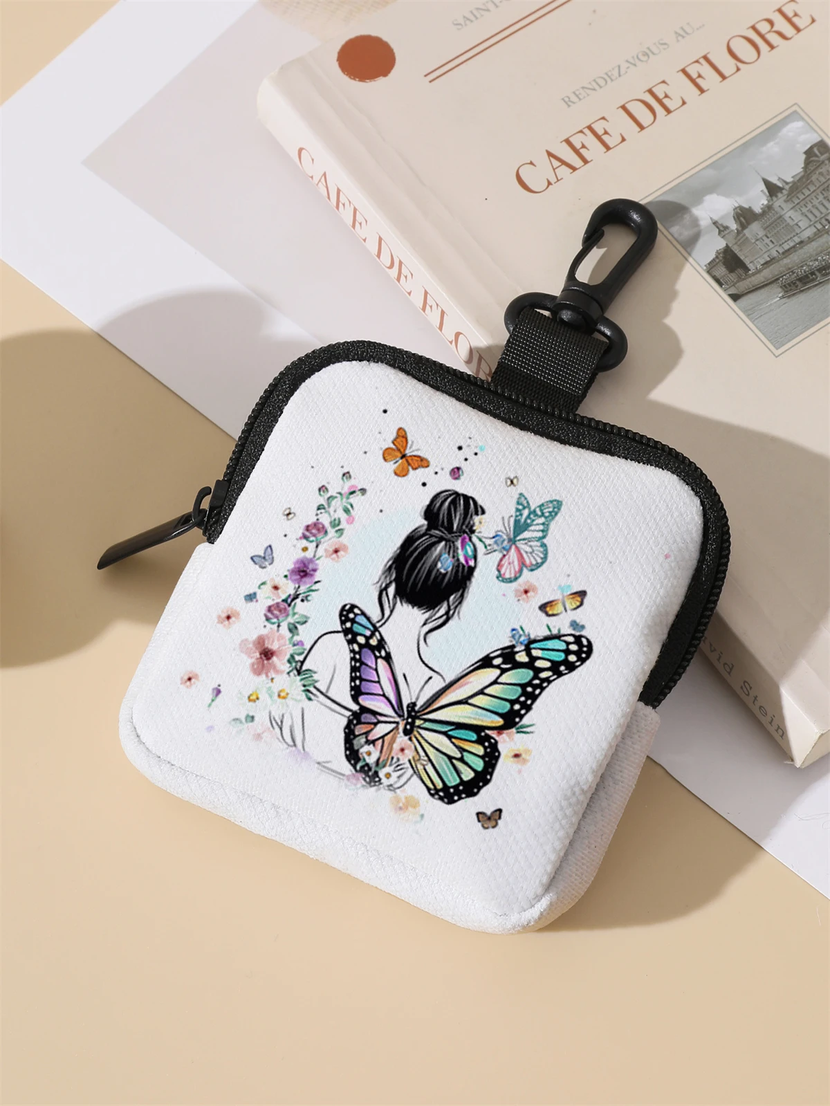 A butterfly patterned large capacity coin wallet, digital printed coin wallet, and storage bag are ideal choices for GIFs