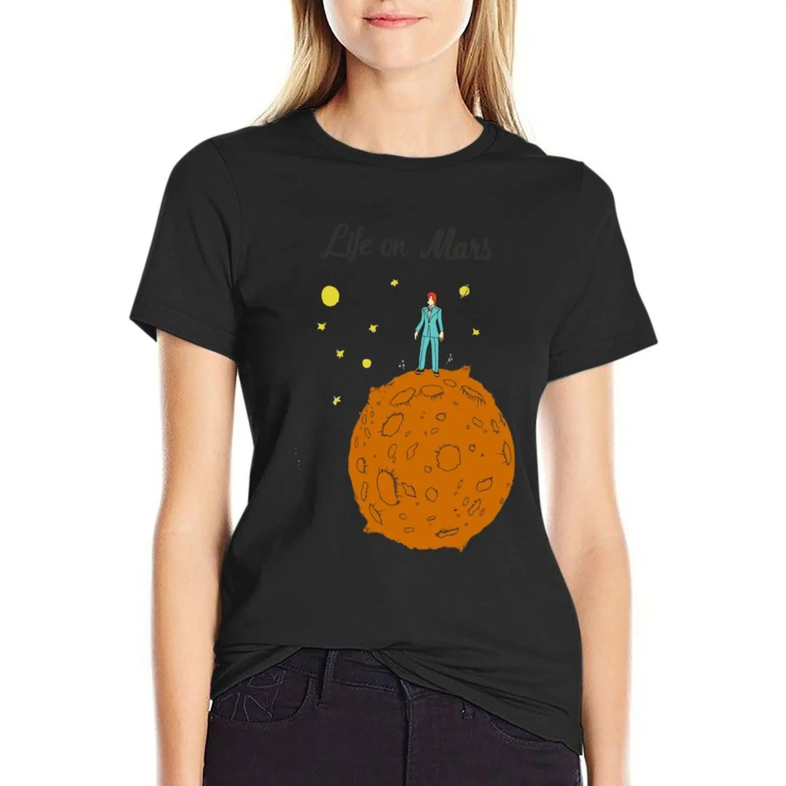 

Футболка Life on Mars, летние топы, одежда из хлопка для аниме, женские футболки