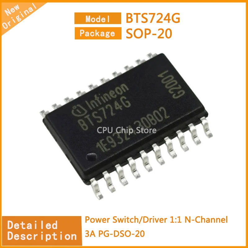 5 Pz/Lotto Nuovo Bts724G Bts724G Interruttore Di Alimentazione/Driver 1:1 Canale N 3A Pg-Dso-20