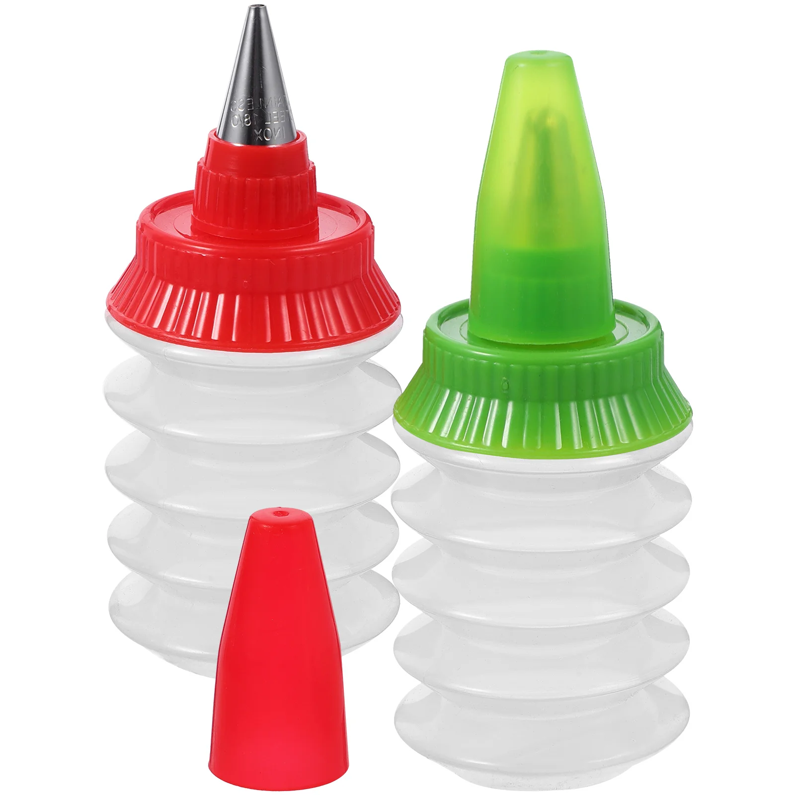 

Cookie Icing Bottles Squeeze Writer Bottles Squeeze Bottles Couplers Stainless Steel Tips Clear Dispenser Decorating