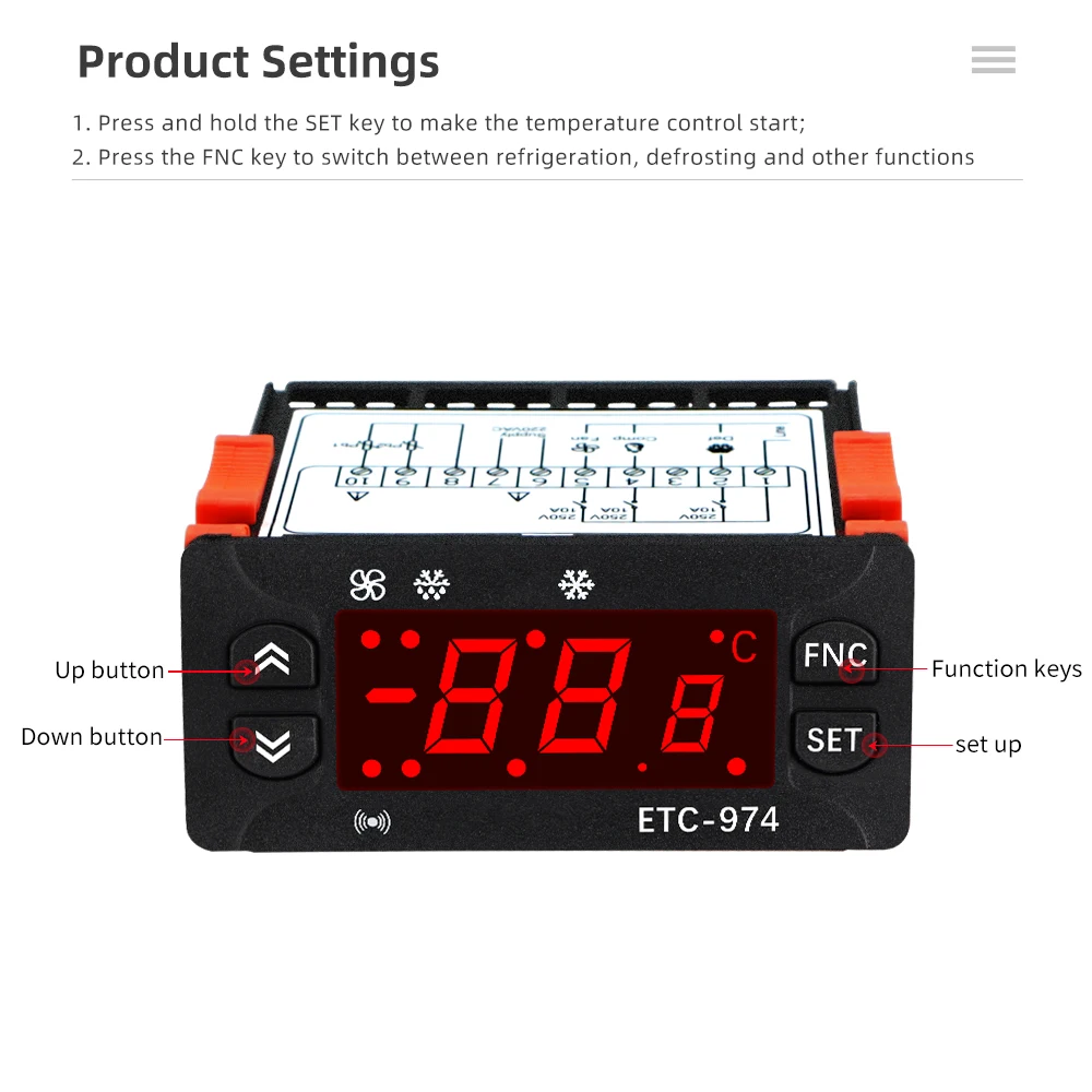 ETC-974 Temperature Controller Thermoregulator 220V