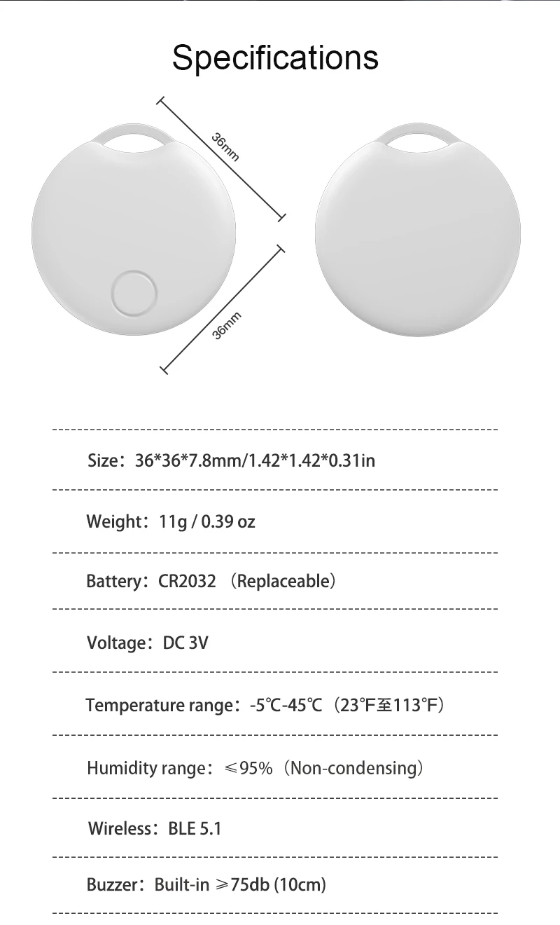 Smart Gps Tracker For Apple Find My Compatible With Suitcase Keys_voghion.com