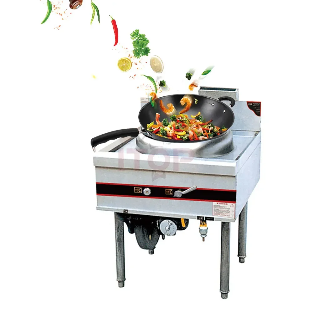 Cantonese Style Gas Wok Single Burner And Warmer Single Fried Temperature Stove Cast Iron Gas Stove Wok Burner