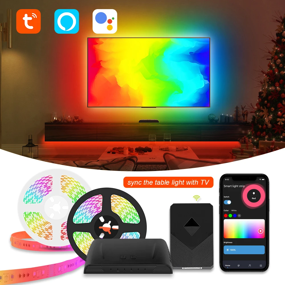 AmbientLEDBacklightKitwithHDMISyncBoxSEfor3285inchTV