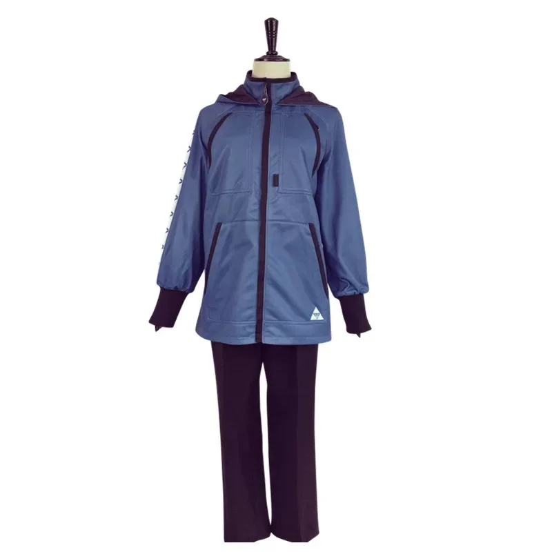 

Full Set Anime Twisted-Wonderland Hercules Idia Shroud Cosplay Costume Adult Women Men Outfits Jacket Navy Blue Hoodies Pants