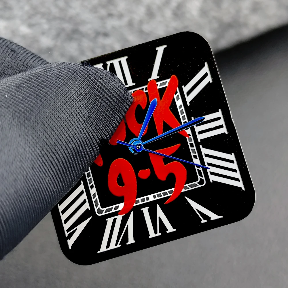 Square Dial 'Time is Money' Customized Watch Face for Premium Watch Accessories