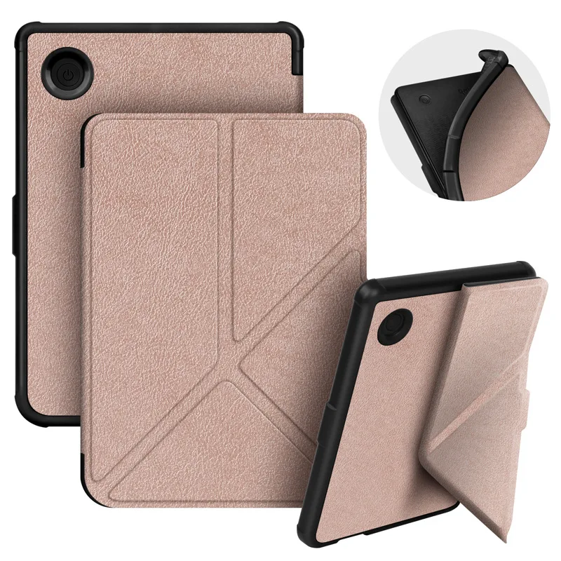 Enhanced Leather Smart Case with Auto Sleep for 6 E-Readers, TPU Back