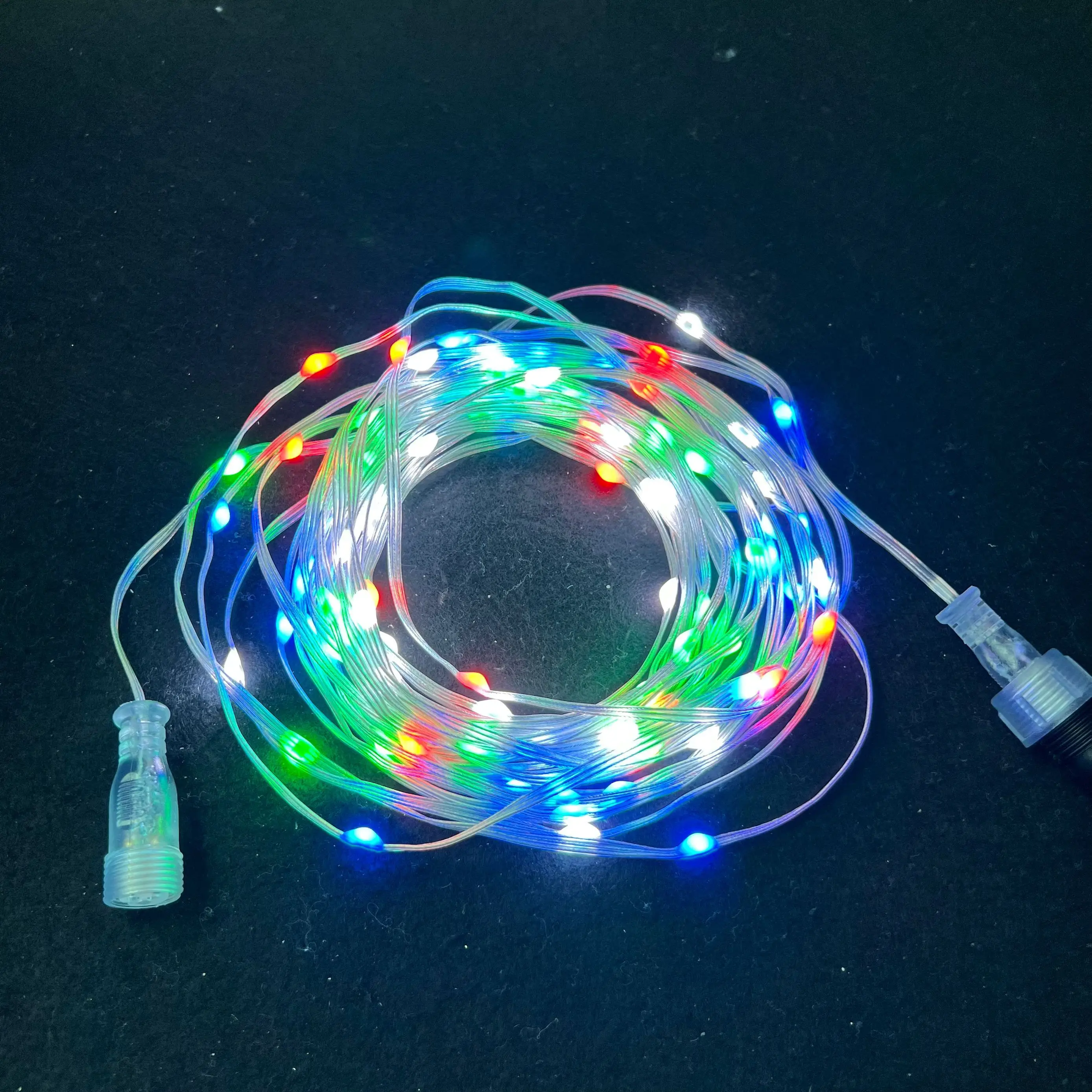 DC5V 12V 1000/3000ct Clear Wire WS2818 Dual Signal 4Pin LED Pebble Seed  Pixel String Light RGB Addressable IP67 2cm-20cm Spacing - AliExpress