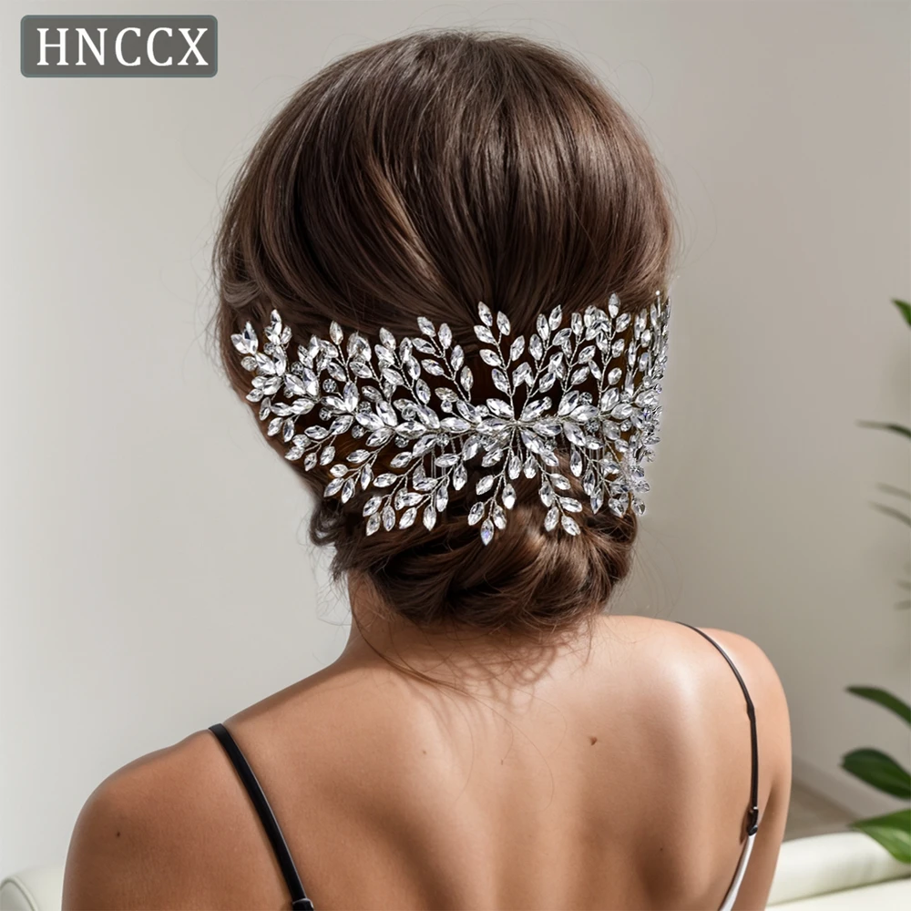 HNCCX Shiny Rhinestone Bride Comb For Party Bridal Tiara Elegant Woman Headwear Wedding Hair Accessories Bridesmaid Gift CP311