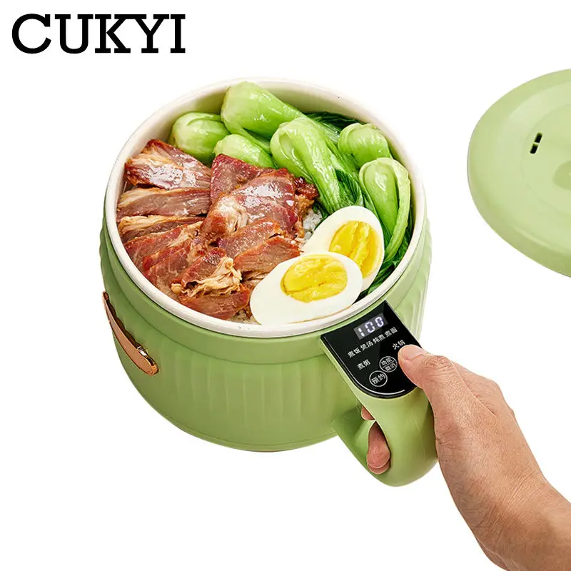 1.6L Multicooker Noodles Boiling Pot Intelligent Touch panel Ceramic Glaze Coating Rice Cooking Machine Soup Stew Pan 110V 220V
