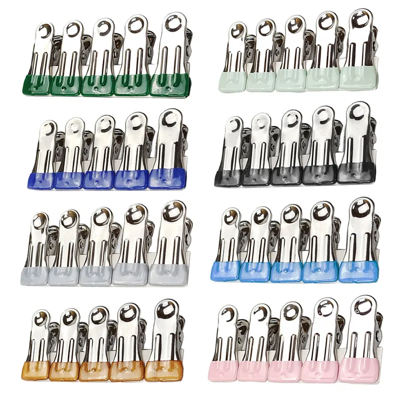 Stainless Steel Clothes Clip 10PCS Traceless Drying Windproof Fixed Single Hanger Small for Drying Clothes