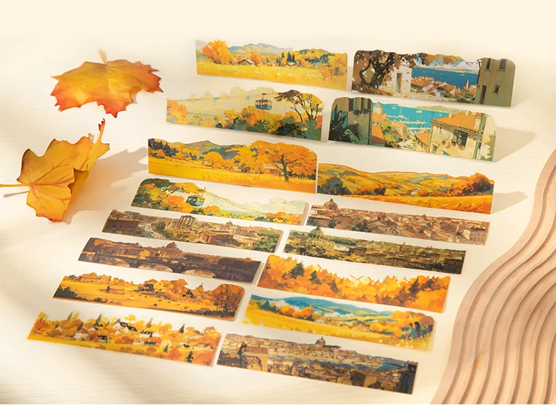 10 Blatt Vintage INS Große urbane Landschaft Aufkleber Dekorative Etiketten Tagebuch Album handgefertigte Scrapbooking-Zubehör – Detail 11