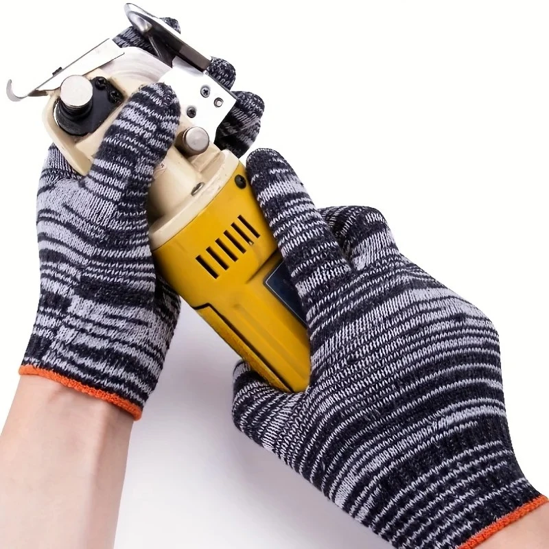 6/12Pairs Work Gloves Stain Resistant Car Maintenance Outdoor Camping Climbing Knitting Breathable Protection Work Gloves 6