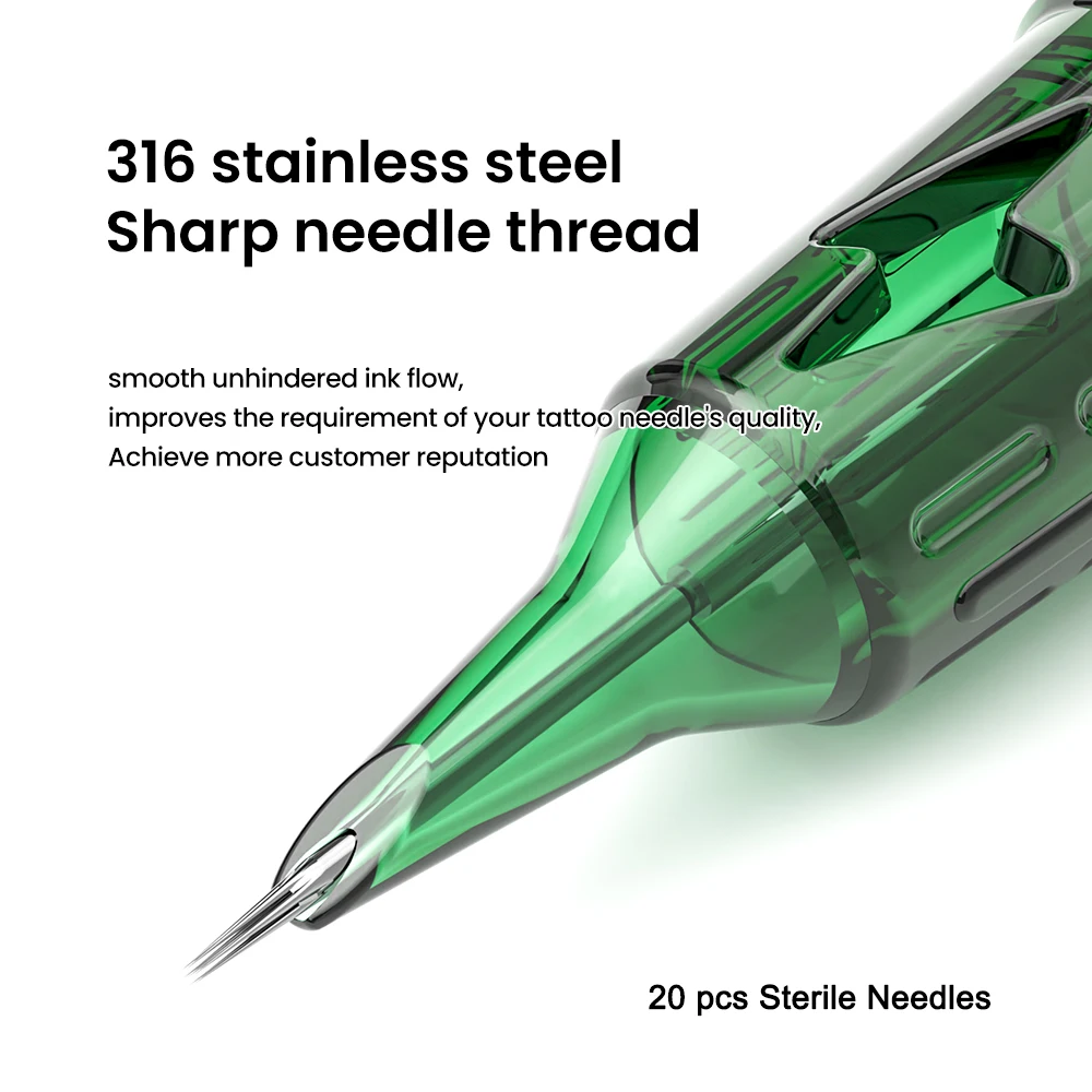 Jz-ステンレス鋼の入れ墨の針,20個,高品質のタトゥー