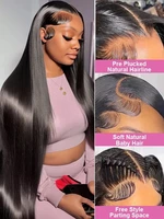 250 Density 40 36 Inch Straight Lace Front Wigs Human Hair 13x6 Hd Transparent Lace Front Human Hair Wigs Brazilian Virgin Hair 2