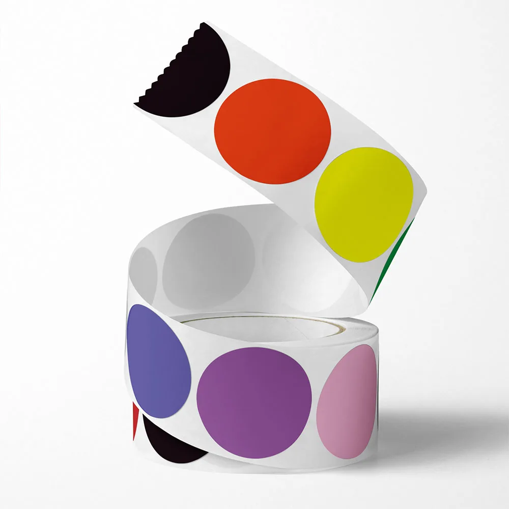 Colored Dot Children's Stickers Letter 50 500pcs 10 Style Gift Packaging Bag Food Bag Sealing Stick Circular Decoration Stickers decorative stickers adhesive stickers decorative labels stickers packaging stickers