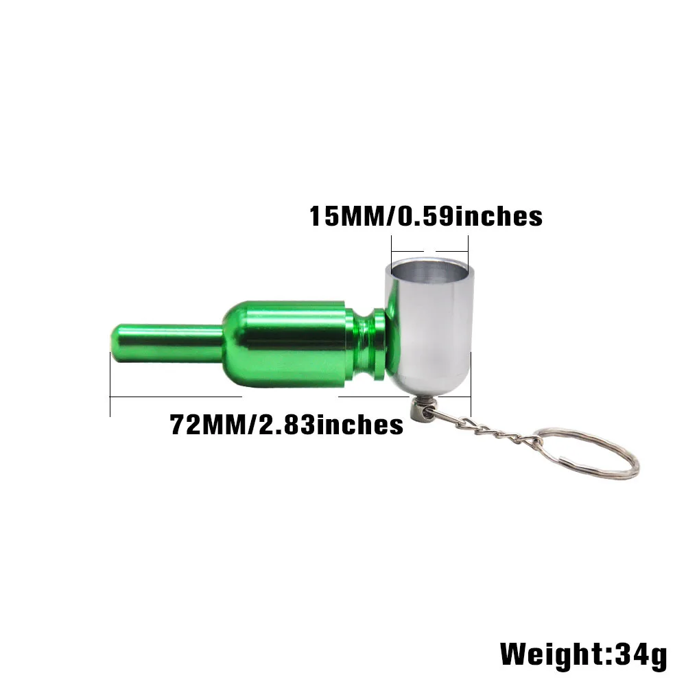 Smoking Pipe Quality Metal Pipe Gift Tobacco Smoking Pipes Gift Mill Smoke Grinder Freestyle Key Chain Portable