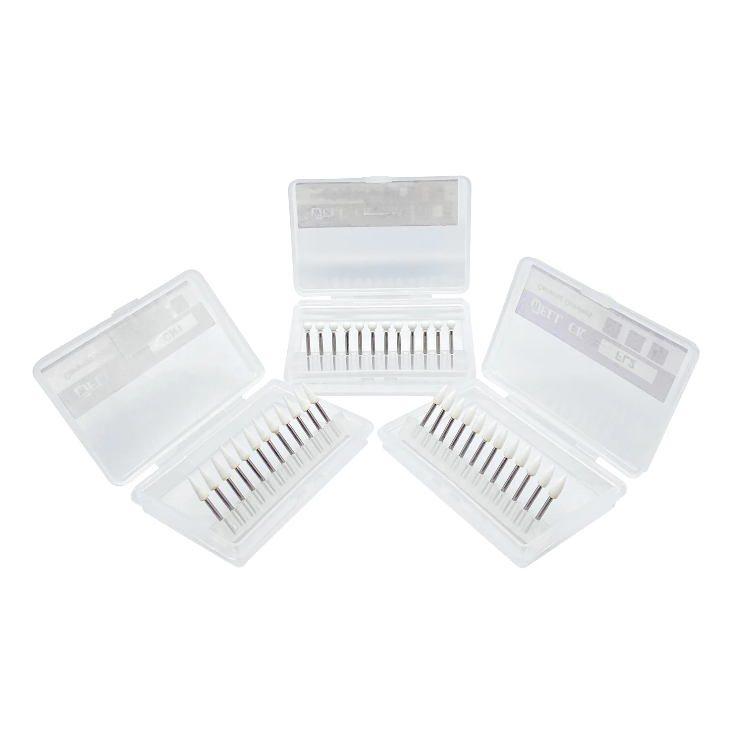 12 teile/schachtel Dental Flamme Kegel Runde Weiß Stein Polierer FG Bohrer für Polieren Zahnklinik Metall Harz Porzellan CN1 RD1 FL2 – Detail 2