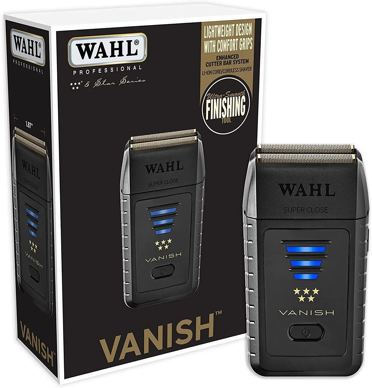 Wahl Combo - Vanish Shaver, Gold Detailer LI Trimmer, Gold Magic