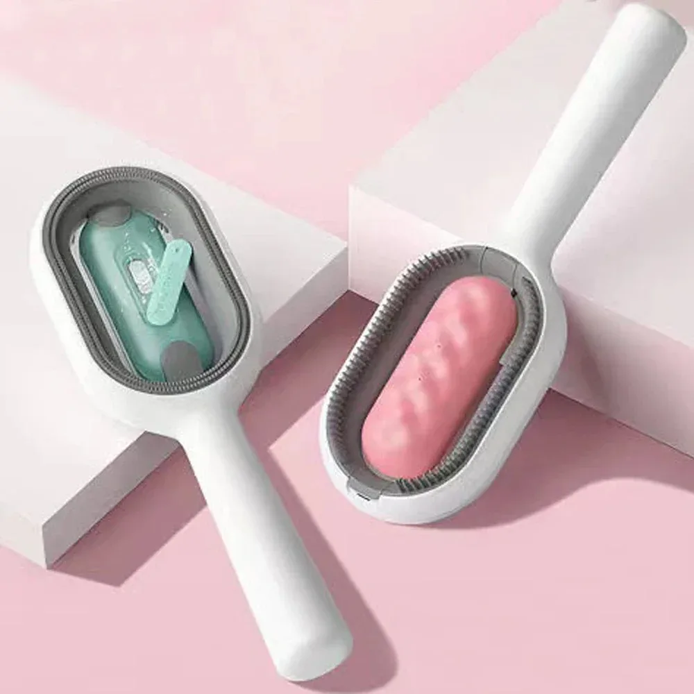 Pet Grooming Comb Cat Brush Long Hair Remover Brush for Dog Cat Silicone Wipe and Water Tank Pet Product Accessories - Image 2