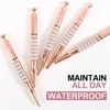 Private Label Black Eyeliner Custom Bulk Quick-drying Waterproof Color Pigment Eye Liner Golden Tube with Diamond Pearl Makeup 3